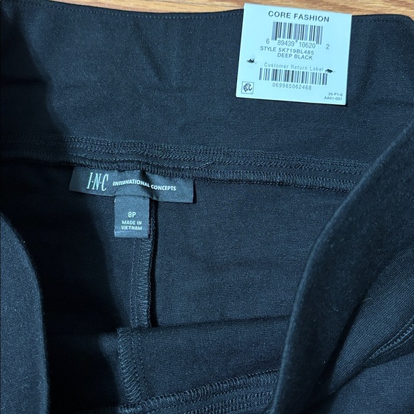 INC International Concepts Black Skinny Leg Pull-On Pant - Picture 3 of 6